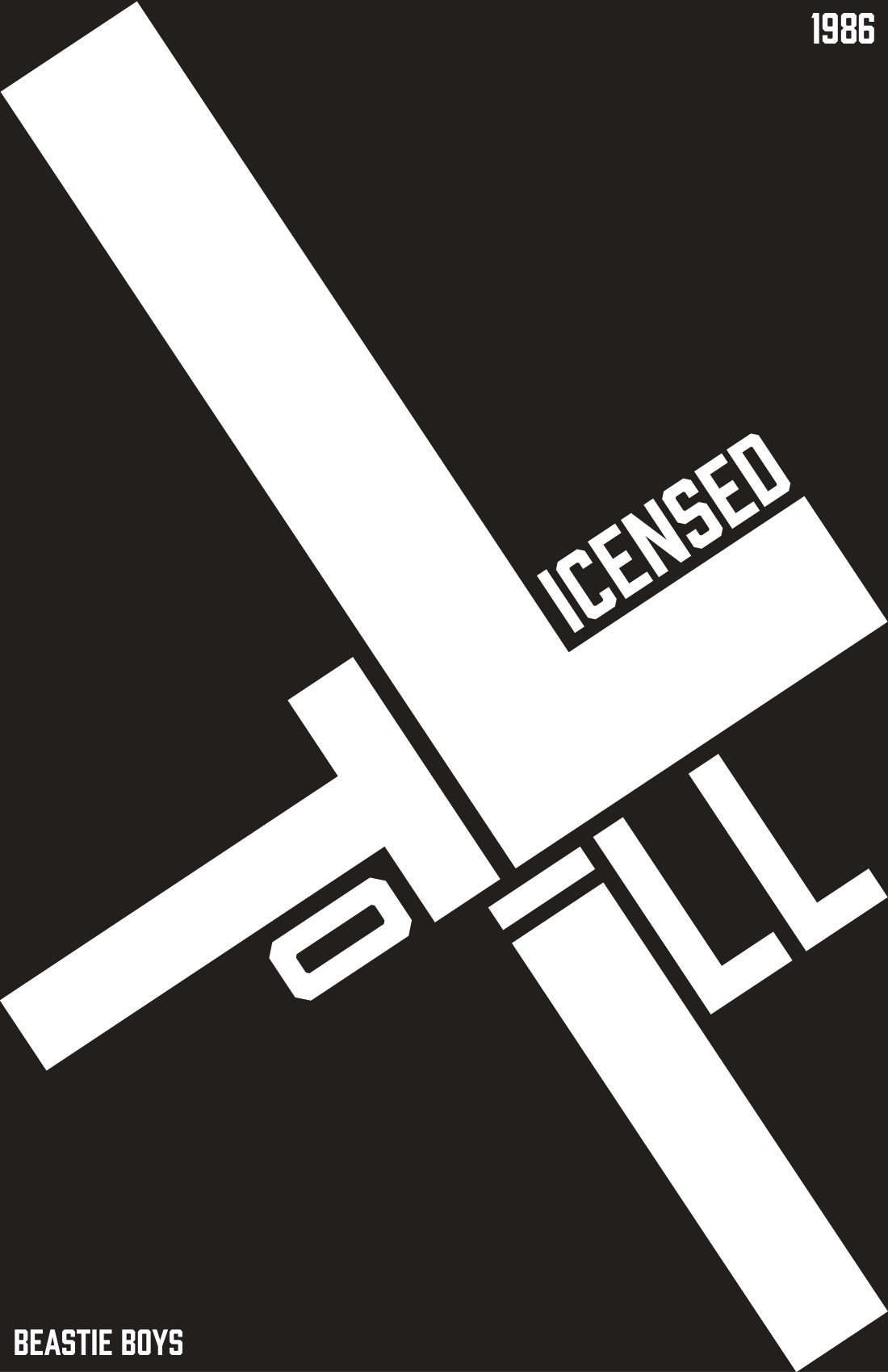 Licensed to Ill typographic poster