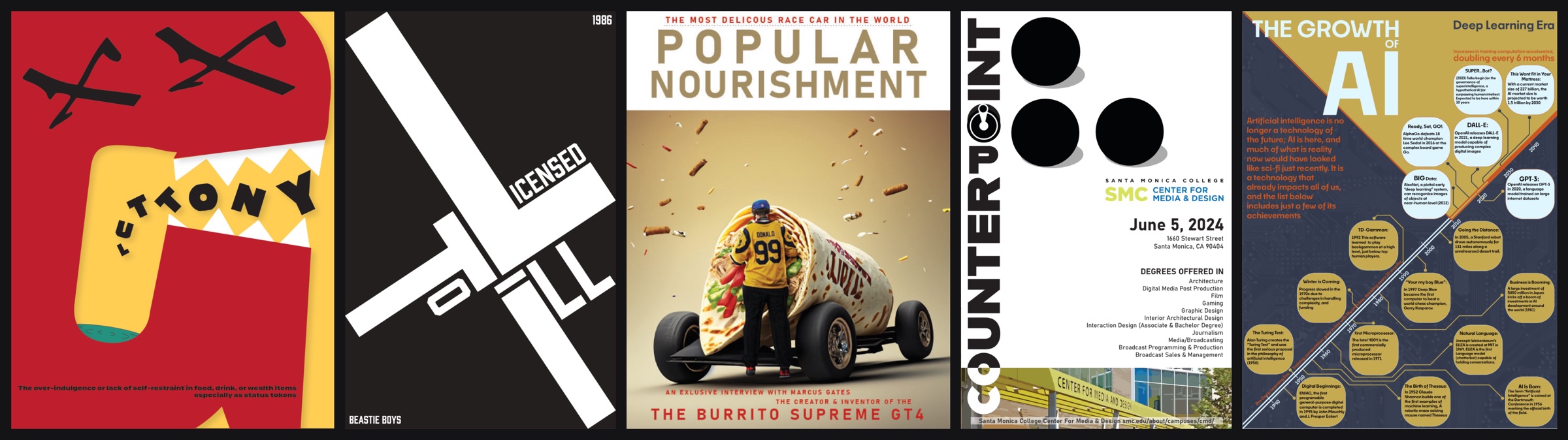 Montage of typographic posters